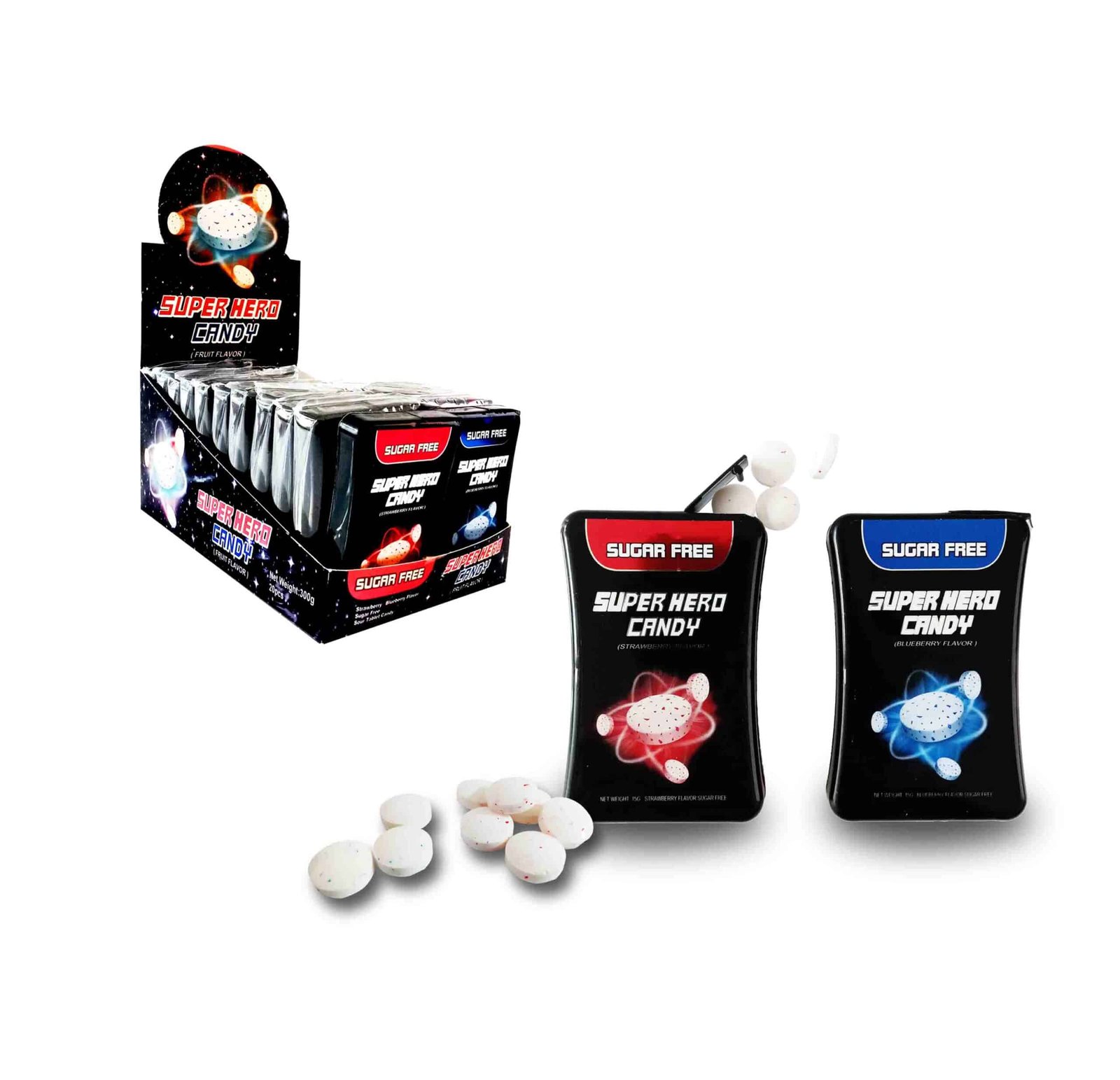 Saldainiai SUPER HERO CANDY (Be cukraus)