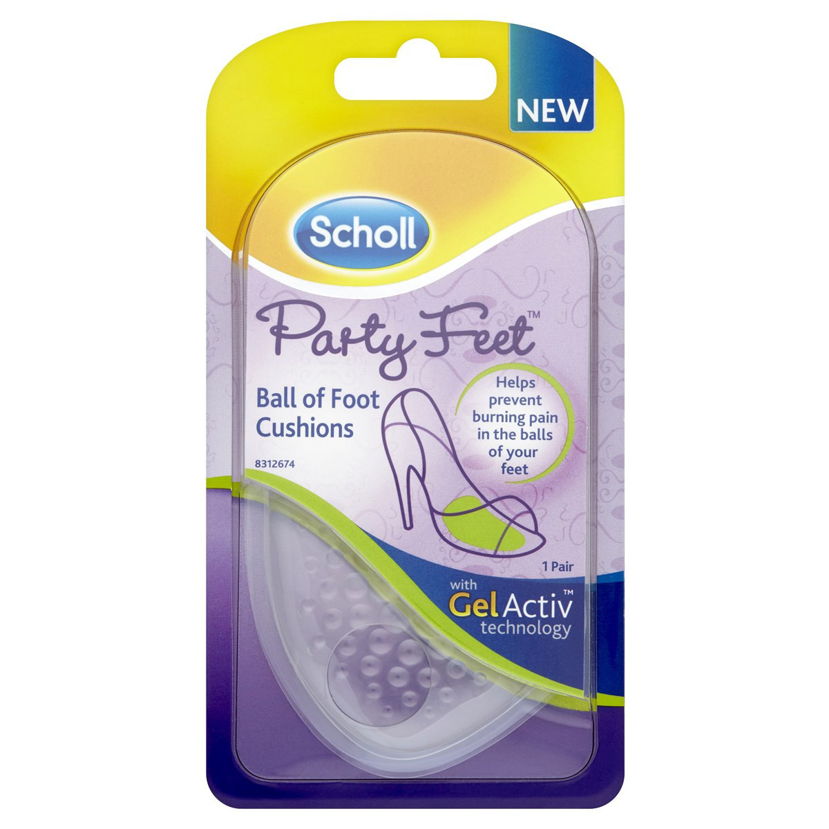 SCHOLL, gelio įdėkliukai pėdų pagalvėlėms, 1 pora