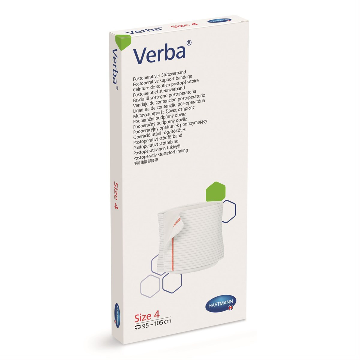 VERBA, pooperacinis palaikomasis diržas, dydis 4 (apimtis 95-105 cm), 1 vnt.
