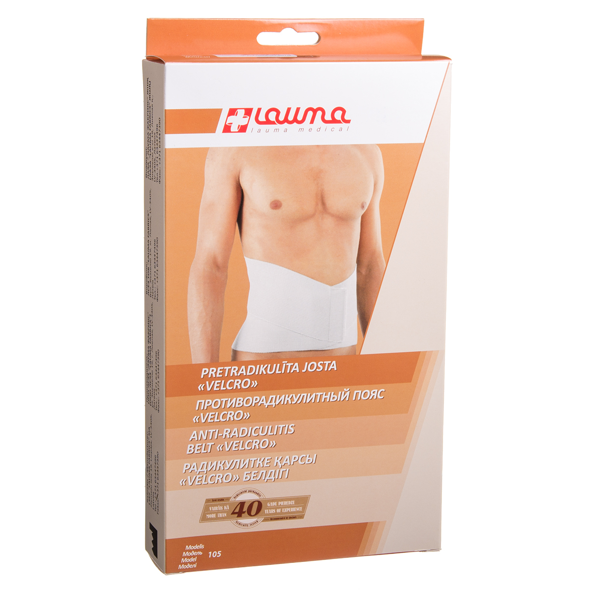 LAUMA VELCRO, elastinė juosta gydyti radikulitą, dydis XXL, Nr.4
