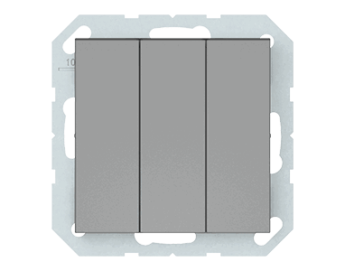 Jungiklis 3 klavišų QR1000, be rėmelio, pilkos matinės sp.