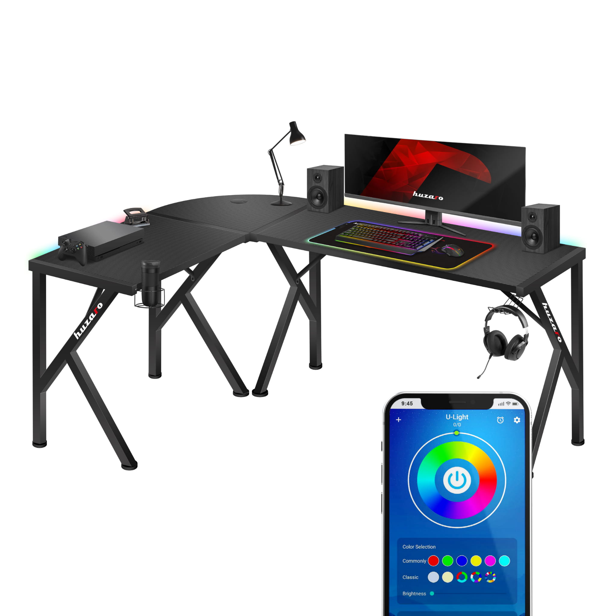 Žaidimų stalas «Huzaro Hero 6.3 RGB»