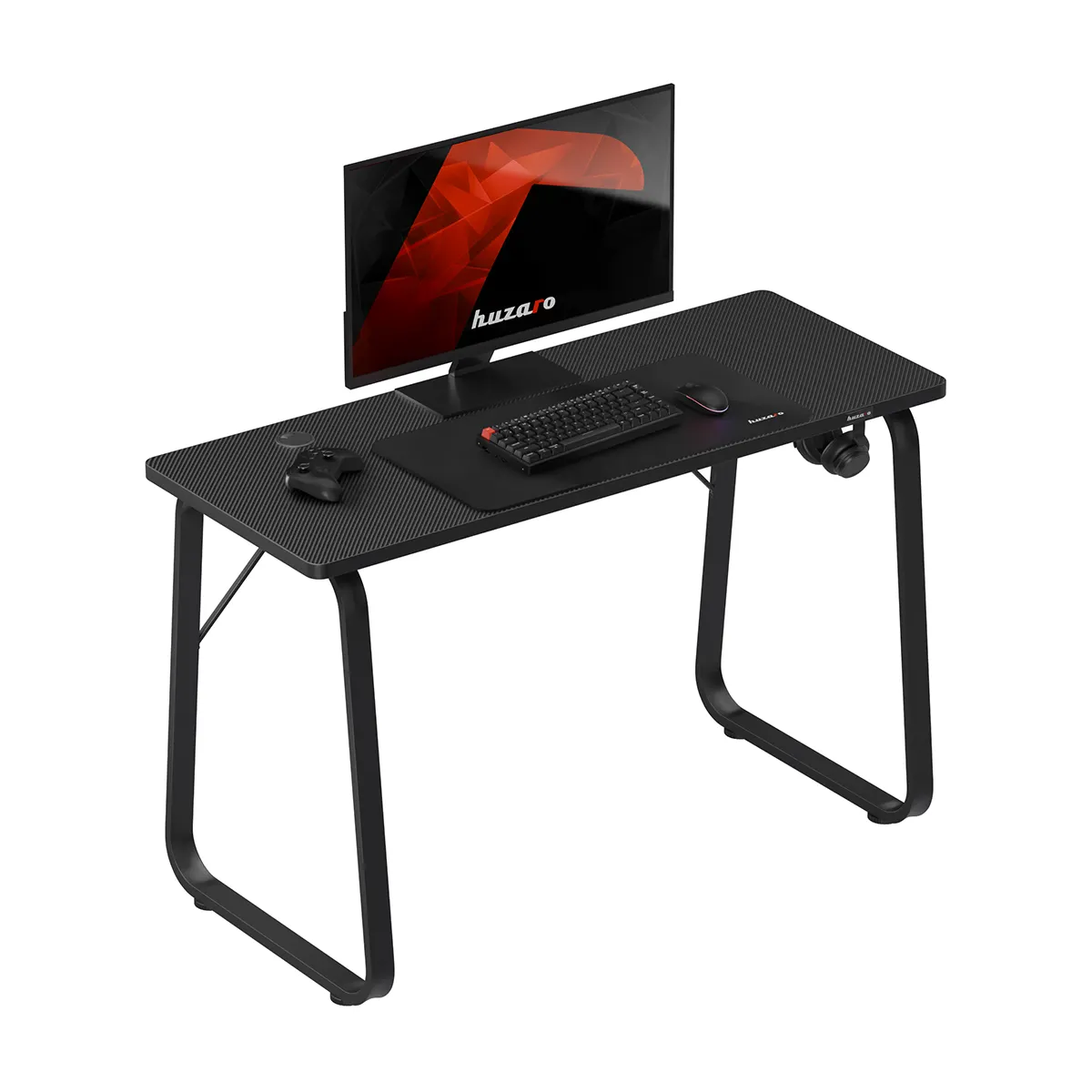 Žaidimų stalas „Huzaro Hero 1.5 Black“, juodas