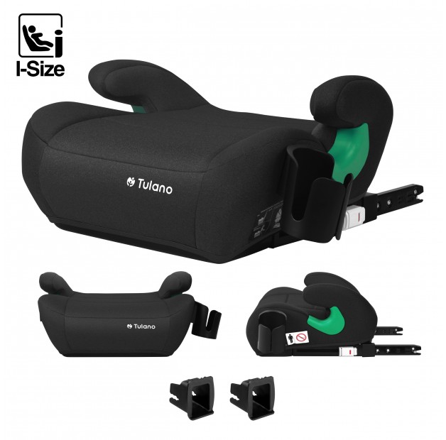 Automobilinė kėdutė «Tulano Cabby 35 Black ISOFIX 125-150cm I-Size», juoda
