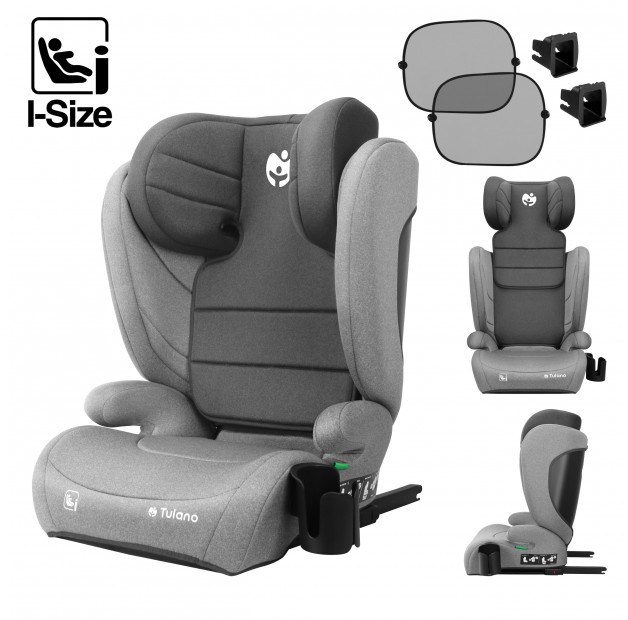 Automobilinė kėdutė «Tulano Joy 35 Grey ISOFIX 100-150cm I-Size», pilka