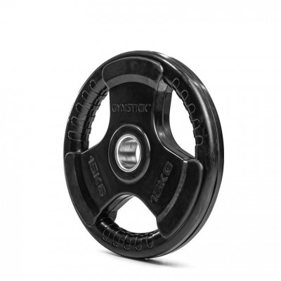 Olimpiniai svarmenys GYMSTICK Rubber 1,25-25kg (Svoris: 15 kg)