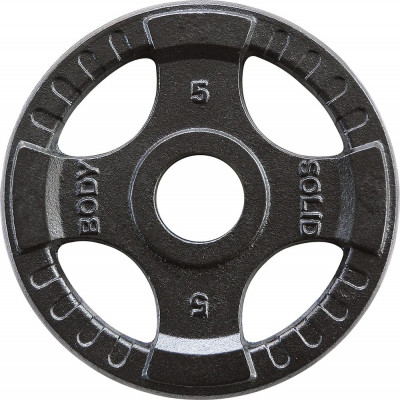 Olimpiniai svarmenys BODY-SOLID 4 Grip Iron (1,25-25 kg) (Svoris: 5 kg)