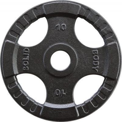 Olimpiniai svarmenys BODY-SOLID 4 Grip Iron (1,25-25 kg) (Svoris: 10 kg)