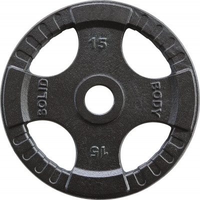Olimpiniai svarmenys BODY-SOLID 4 Grip Iron (1,25-25 kg) (Svoris: 15 kg)