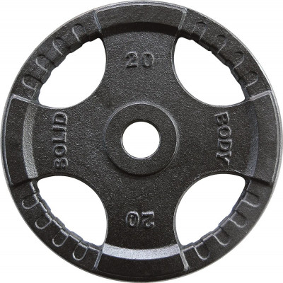 Olimpiniai svarmenys BODY-SOLID 4 Grip Iron (1,25-25 kg) (Svoris: 20 kg)