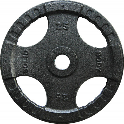 Olimpiniai svarmenys BODY-SOLID 4 Grip Iron (1,25-25 kg) (Svoris: 25 kg)