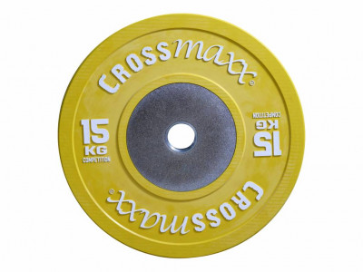 Varžybiniai bumper svarmenys CROSSMAXX® coloured (5-25kg) (Svoris: 15 kg)