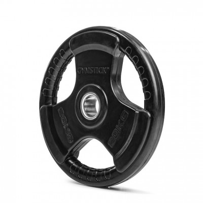Olimpiniai svarmenys GYMSTICK Rubber 1,25-25kg (Svoris: 20 kg)