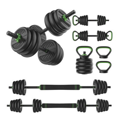 Svarmenų rinkinys TUNTURI Vinyl Barbell & Dumbbell set (20 / 28 kg) (Svoris: 28 kg)