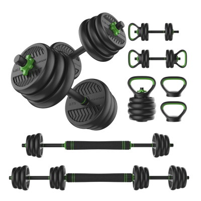 Svarmenų rinkinys TUNTURI Vinyl Barbell & Dumbbell set (20 / 28 kg) (Svoris: 20 kg)