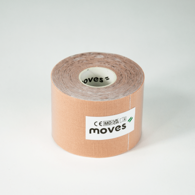 Kineziologinis teipas Moves Kinesiology Tape 5 cm x 5 m (Spalva: Smėlio)