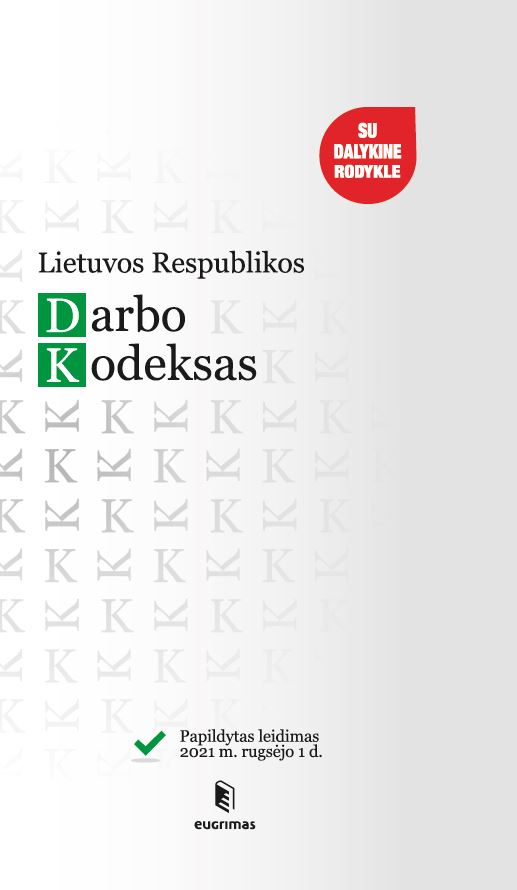 Lietuvos Respublikos darbo kodeksas (2021-09-01)