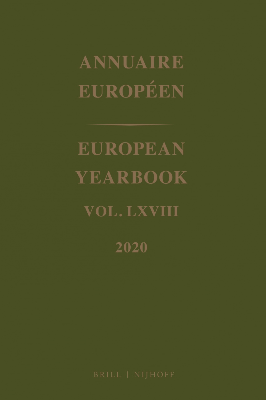 European Yearbook / Annuaire Européen, Volume 68 (2020)