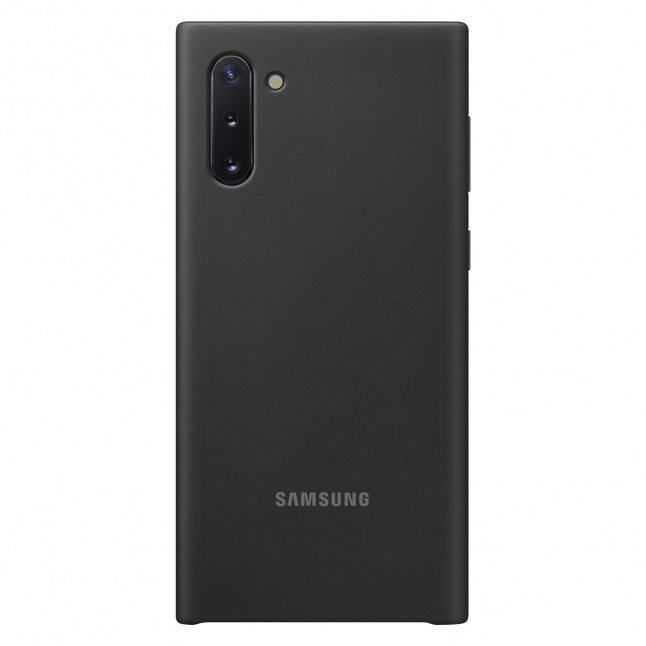 Dėkliukas SAMSUNG Note 10, nugarėlė, silikoninė, juoda