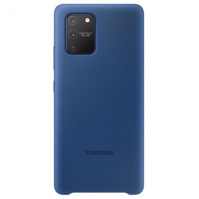 Dėkliukas SAMSUNG Galaxy S10 Lite (2020), nugarėlė, silikoninis, melsvas