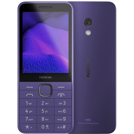 Nokia 235 4G (2024) | Purple | 2.8 " | 128 MB | 64 MB | Dual SIM | Bluetooth | 5.0 | USB version USB Type-C | Main camera resolution 2 MP | 1450 mAh|NK235 (2024) Purple