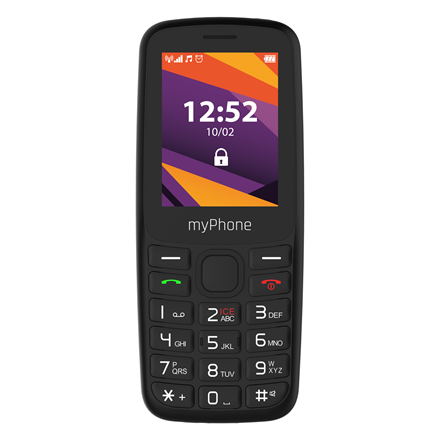 myPhone 6410 LTE | Black | 2.4 " | TFT | 64 MB | 128 MB | Dual SIM | Nano SIM | USB version Type-C | Built-in camera | Main camera resolution 0.3 MP | 1400 mAh|TEL000868