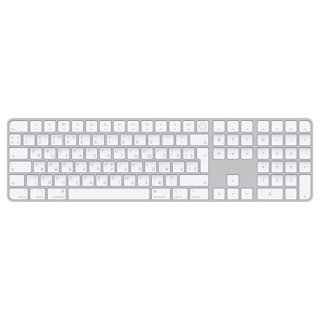 Apple Magic belaidė klaviatūra su skaičiais ir Touch ID USB-C (RUS) - MXK73RS/A