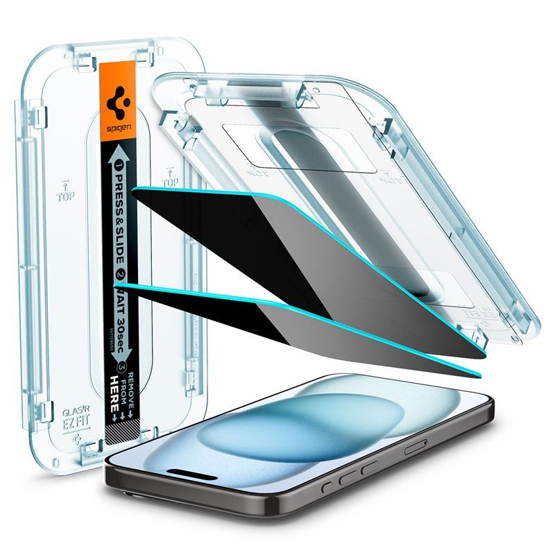 Spigen Glass tR EZ Fit HD Privacy 1 Pack - iPhone 16/15
