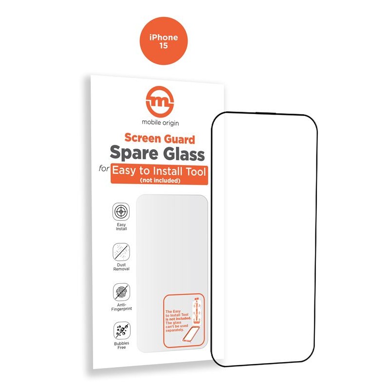 Mobile Origin Orange Screen Guard Spare Glass iPhone 15