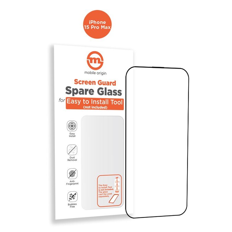 Mobile Origin Orange Screen Guard Spare Glass iPhone 15 Pro Max