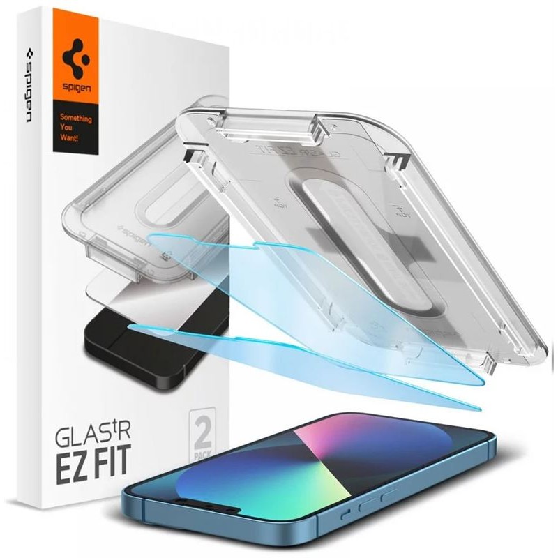 Spigen Glass tR EZ Fit Transparency Sensor Open 2 Pack - iPhone 14/13 Pro/13