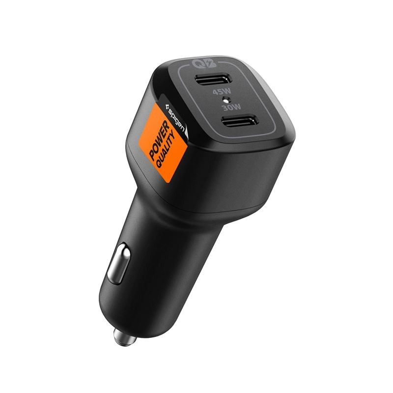 Spigen ArcStation Car Charger PC2200 2-Port/USB-C PD3.0 PPS 45W/USB-C PD3.0 30W PPS 25W/Total 75W
