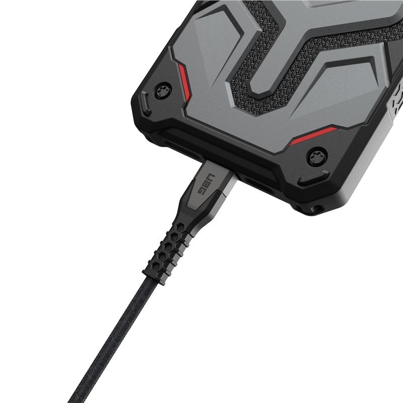 UAG Rugged Kevlar Cabel USB-C - Lightning 1,5m black/grey, BULK