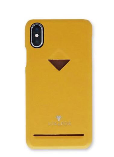 VixFox Card Slot Back Shell for Iphone XR mustard yellow