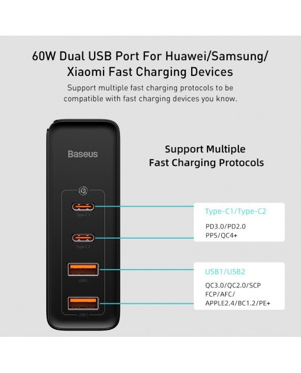 Įkroviklis 100 W USB tipo C PD greitas įkroviklis su greitu įkrovimu 4.0 3.0 USB telefono įkroviklis