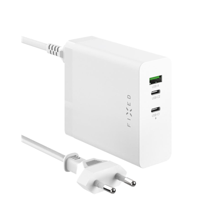 Fixed Charging Station 2xUSB-C/1xUSB, GaN, PD 3.1 support, 140W | FIXCG140-2C1A-WH|FIXCG140-2C1A-WH