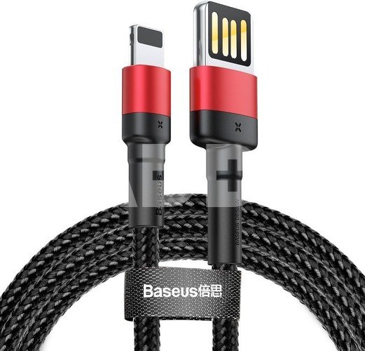 Baseus Cafule Double-sided USB Lightning Cable 2,4A 1m (Black+Red)