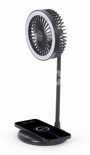 MOBILE CHARGER WRL FAN&LAMP/TA-WPC10-LEDFAN-01 GEMBIRD