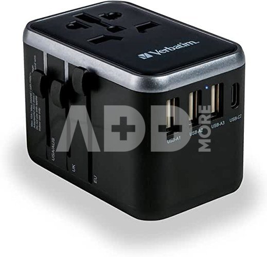 Verbatim Uni.Travel Adapt.UTA-04 USB-C 61W 2xUSB-C 3xUSB-A 49546