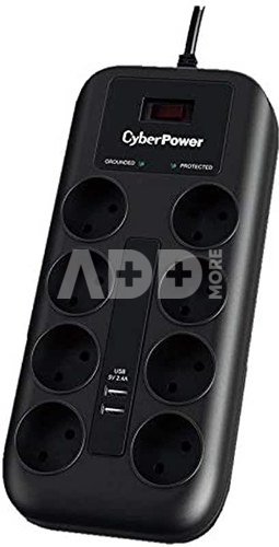 CyberPower Prof. 8xSchuko/2xUSB Surge protector P0820SUF0-DE