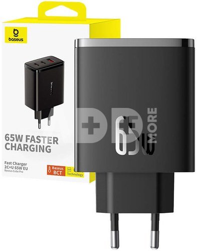 Baseus Wall charger OS-Cube Pro 2xUSB-C + USB, 65W (black)