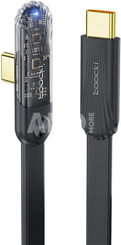 Toocki Elbow Charging Cable C-C, 1m, 100W (Black)