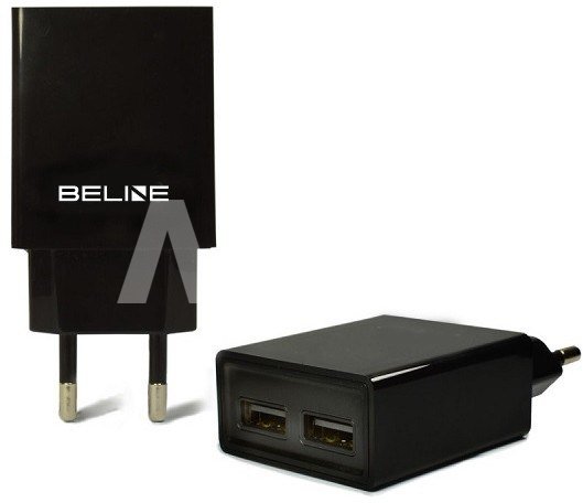 Beline Travel charger 2xUSB 2A black