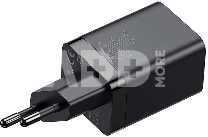 Baseus Super Si Pro Quick Charger USB + USB-C 30W (black)