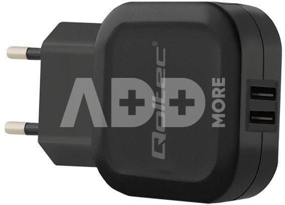 Qoltec Charger 17W | 5V | 3.4A | 2xUSB
