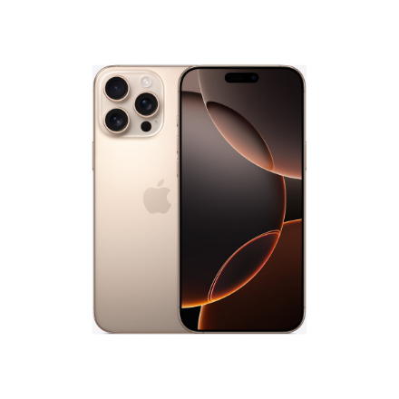 Apple iPhone 16 Pro Max | Desert Titanium | 6.9 " | Super Retina XDR display with ProMotion | 2868 x 1320 pixels | A18 Pro | Internal RAM 8 GB | 1000 GB | Dual SIM | 4G | 5G | Main camera resolution 48+12 MP | Secondary camera resolution 12 MP | iOS | 18|MYX63HX/A