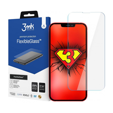 Dėkliukas 3MK FlexibleGlass for Apple iPhone 13/13 Pro Hybrid glass, Transparent