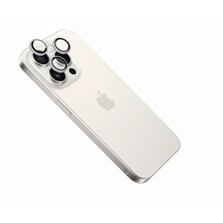 Dėkliukas Fixed Camera glass  Apple  iPhone 16 Pro/16 Pro Max  Tempered glass  White titan