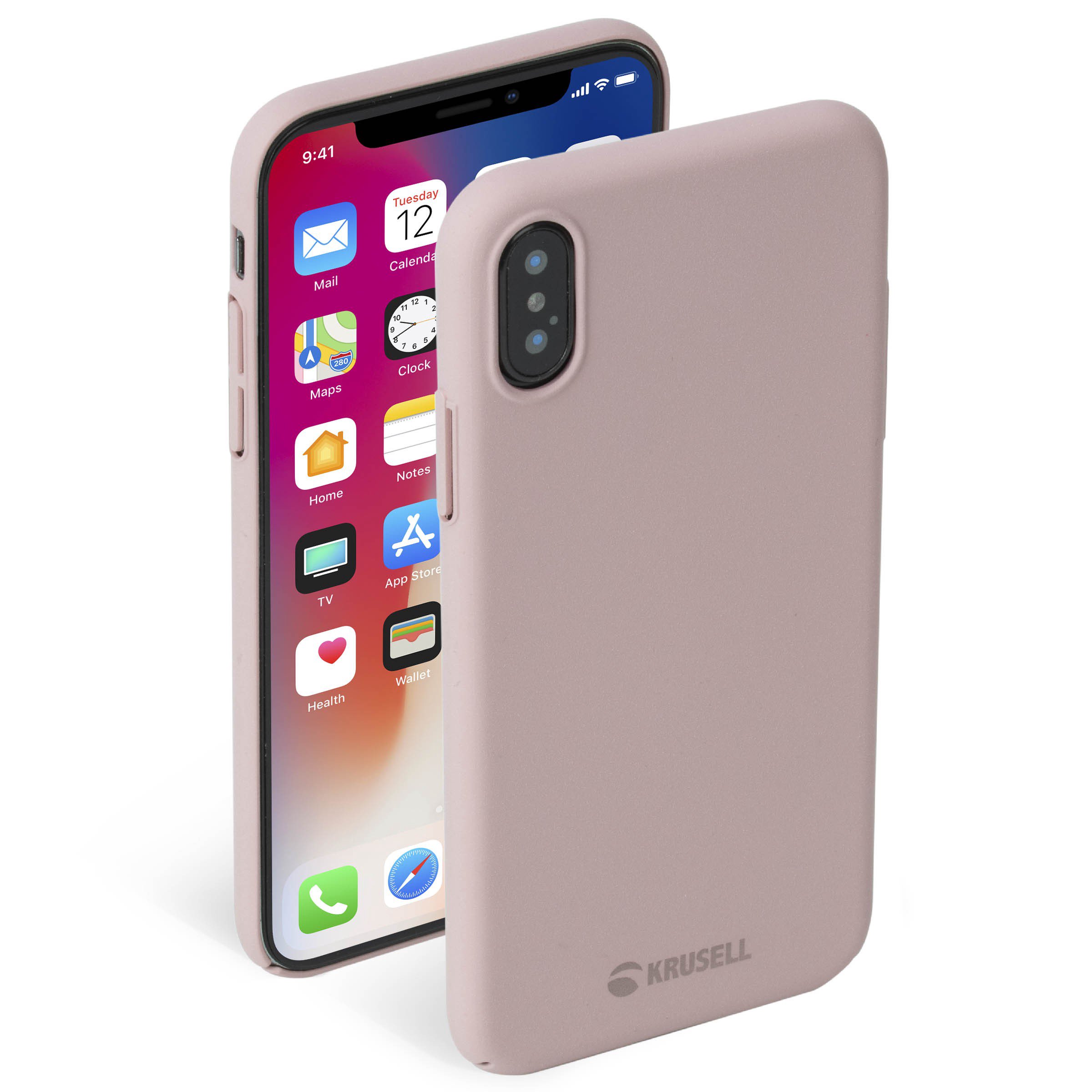 Dėkliukas KRUSELL Sandby,Apple iPhone XS dusty pink