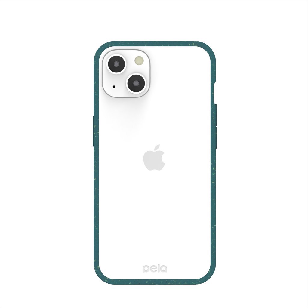Dėkliukas Pela Clear - Eco-Friendly iPhone 13 case - Green